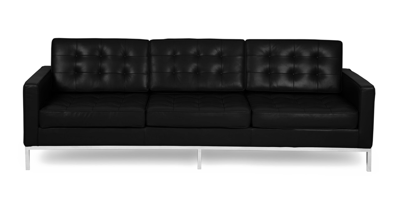 Black Sofa Transparent PNG Image