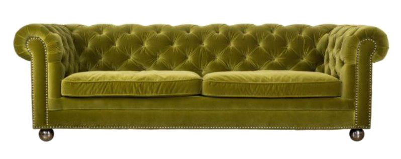 Velvet Sofa Transparent PNG Image