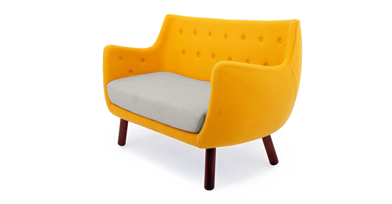 Yellow Sofa Transparent PNG Image