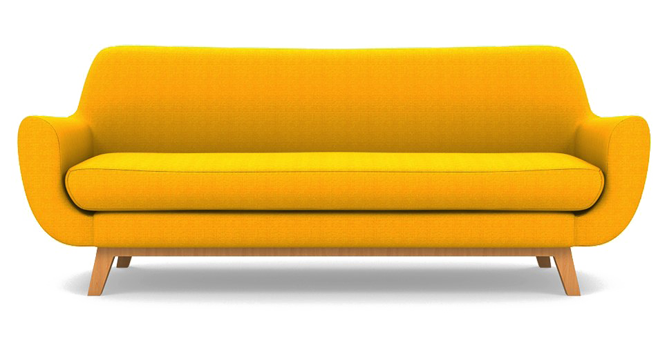 Yellow Sofa Transparent PNG Image