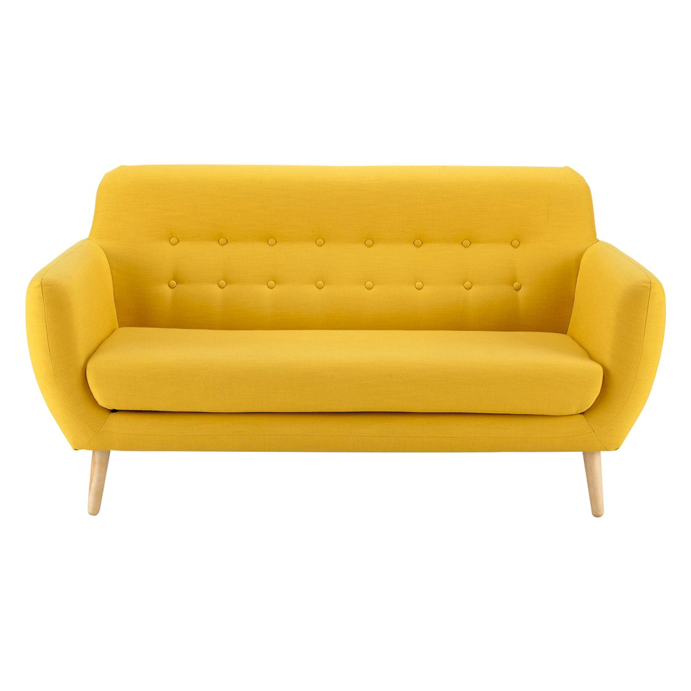 Yellow Sofa Transparent PNG Image