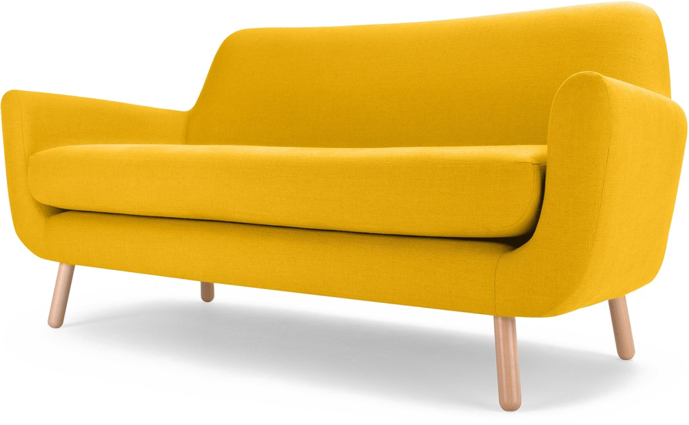 Yellow Sofa Transparent PNG Image