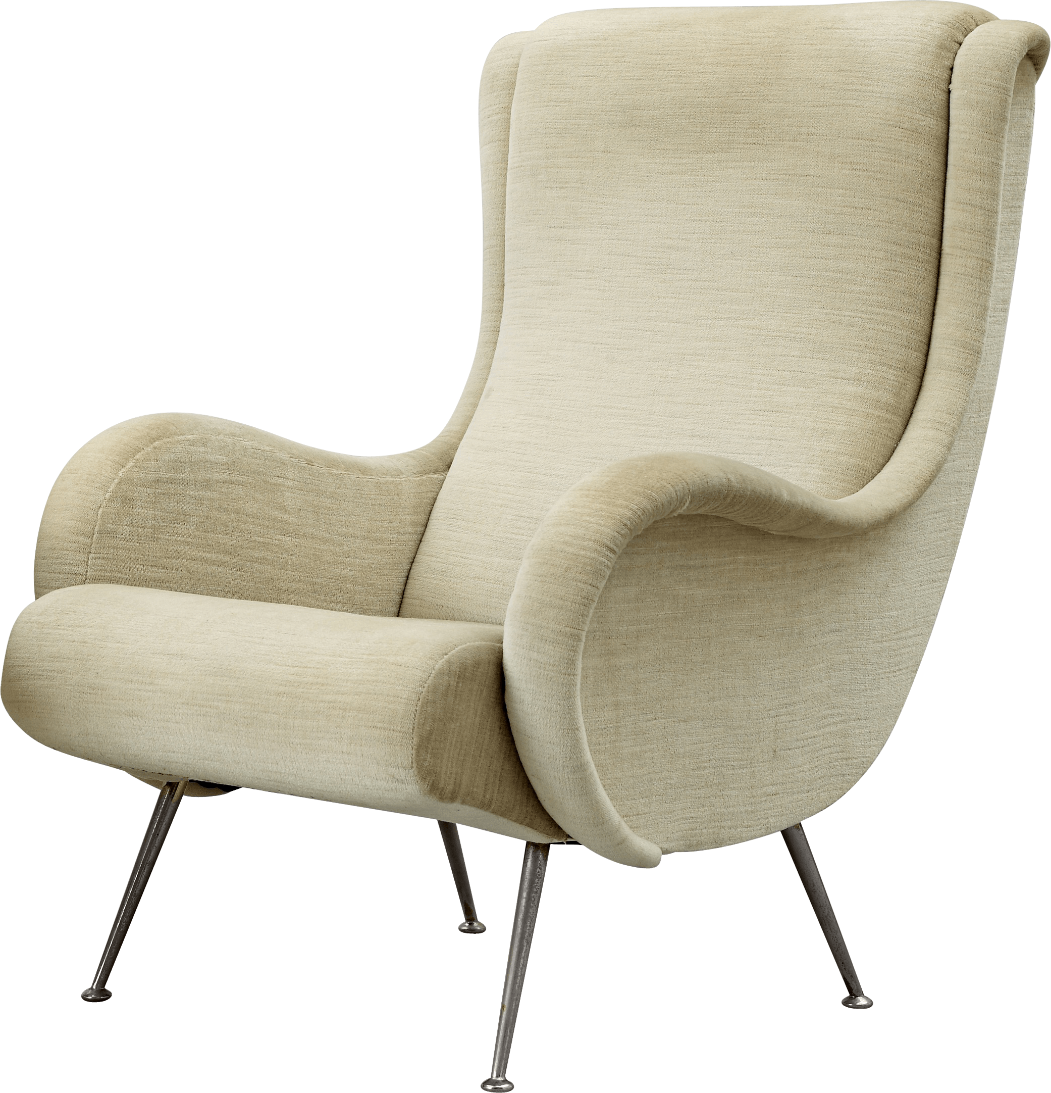 White Armchair Transparent PNG Image