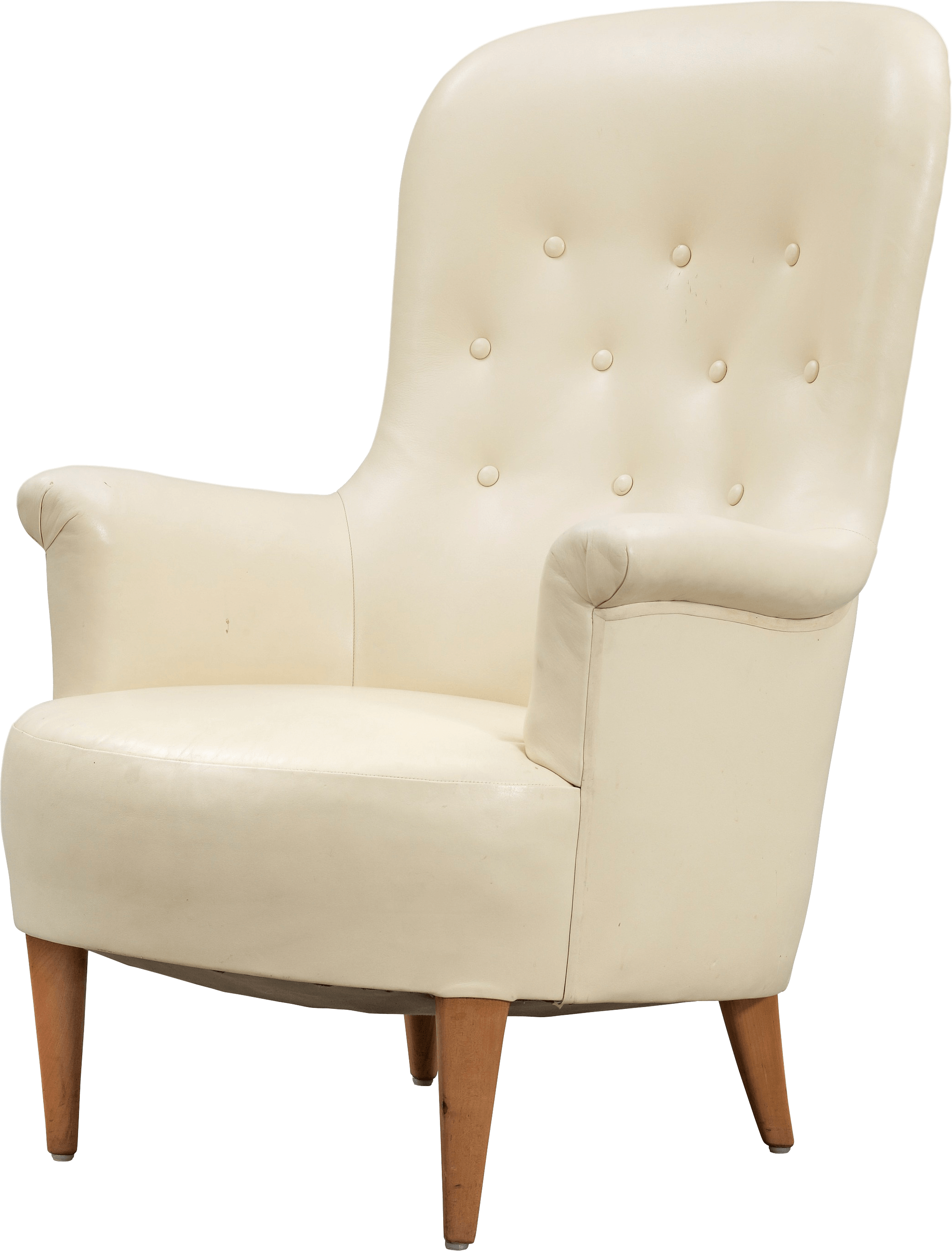 White Armchair Transparent PNG Image