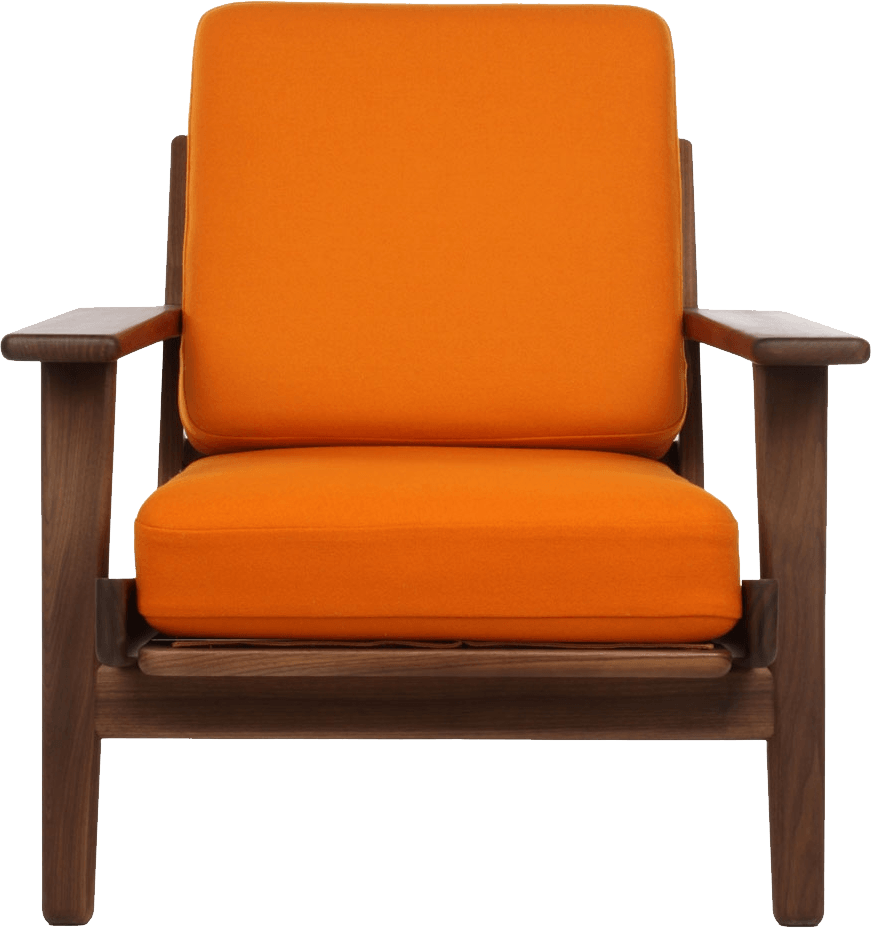 Orange Armchair Transparent PNG Image