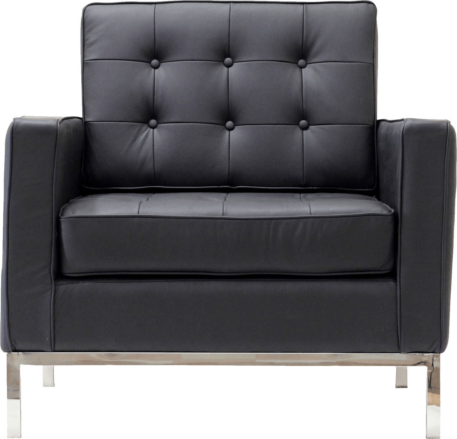 Black Armchair Transparent PNG Image