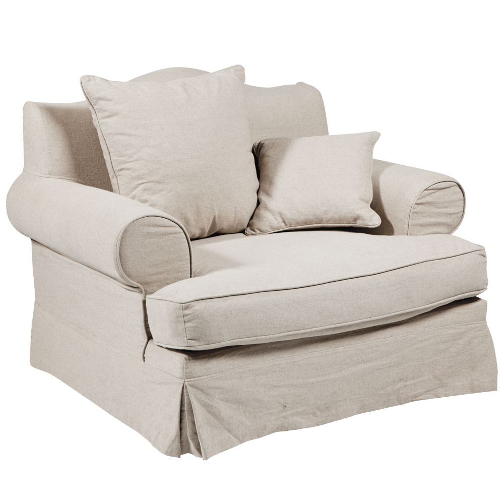 White Armchair Transparent PNG Image