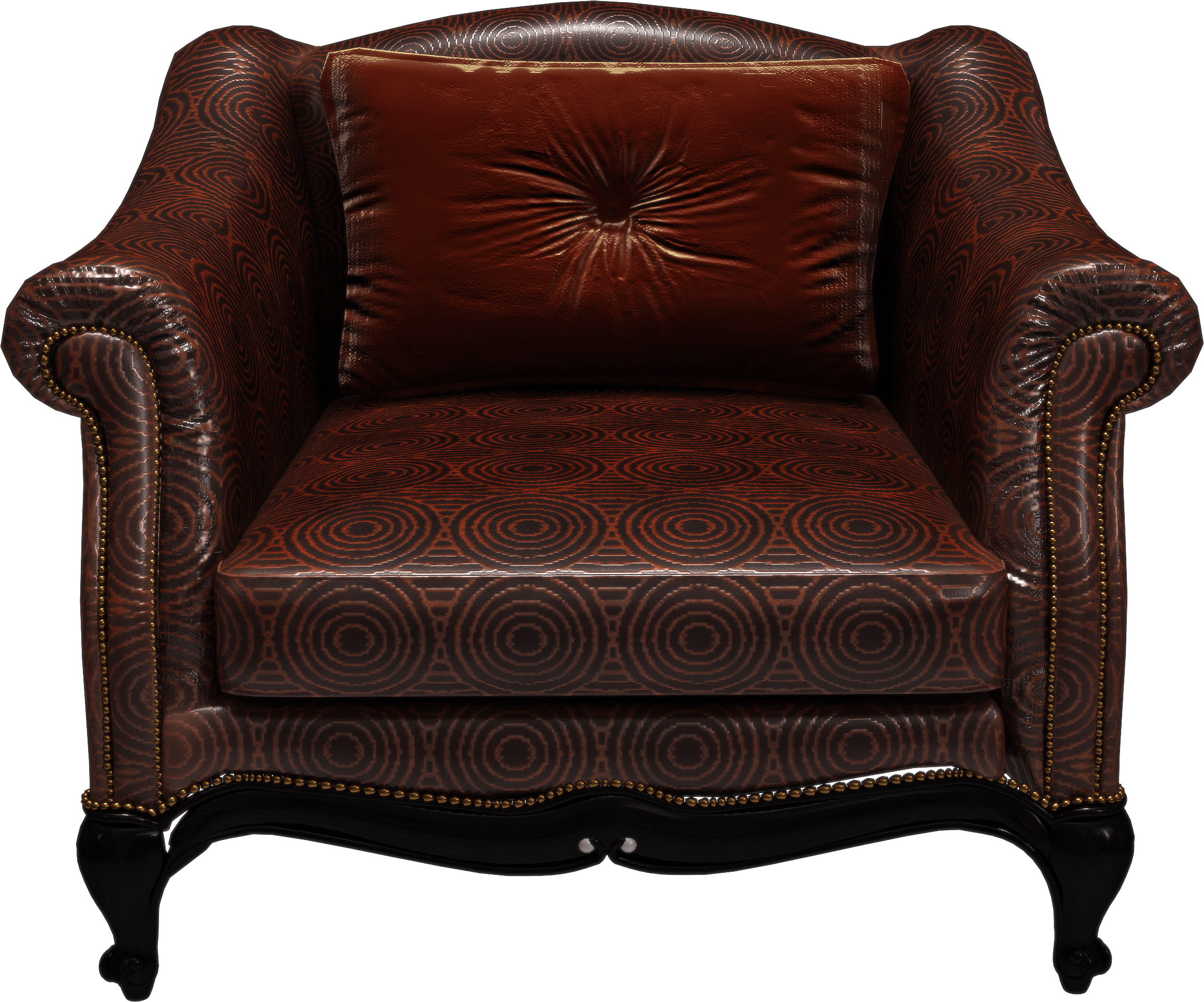 Brown Armchair Transparent PNG Image