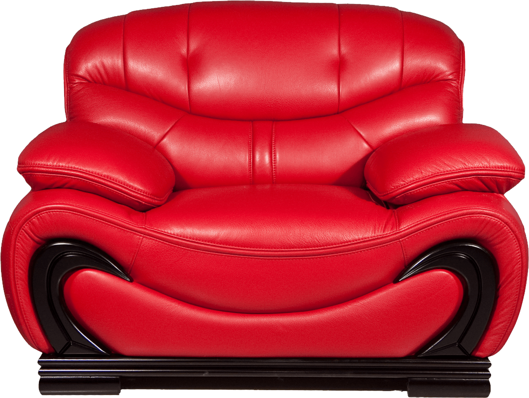Red Armchair Transparent PNG Image
