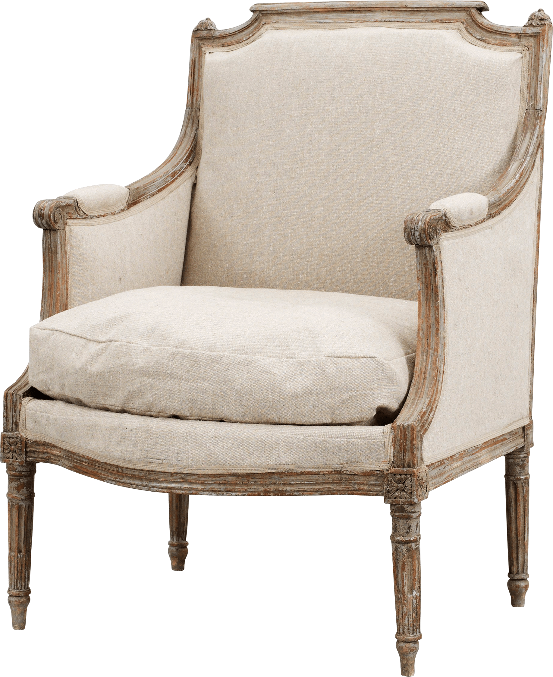 White Armchair Transparent PNG Image