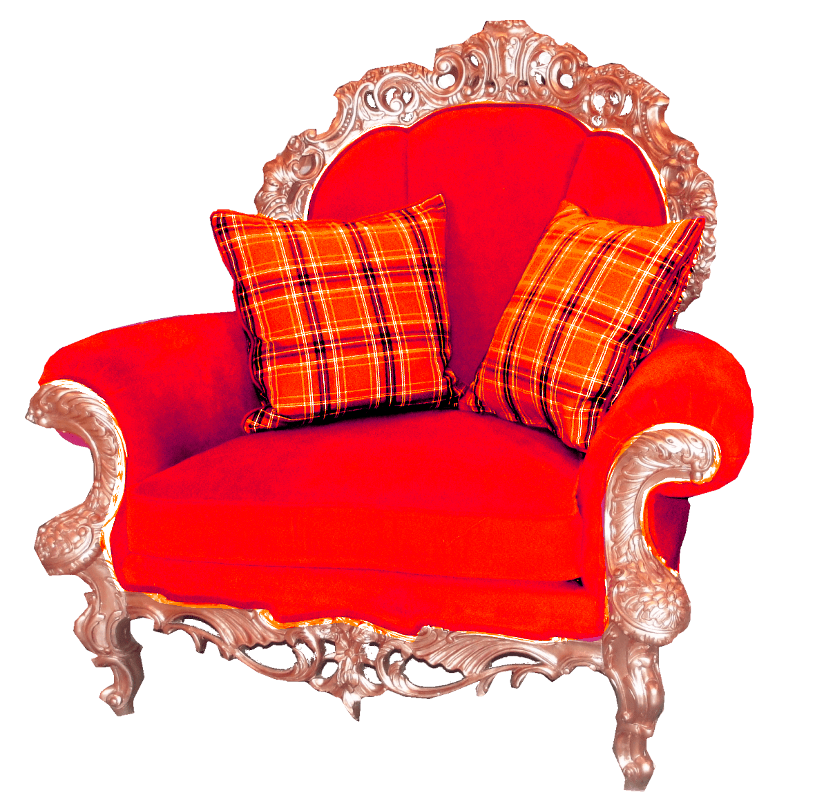 Red Armchair Transparent PNG Image