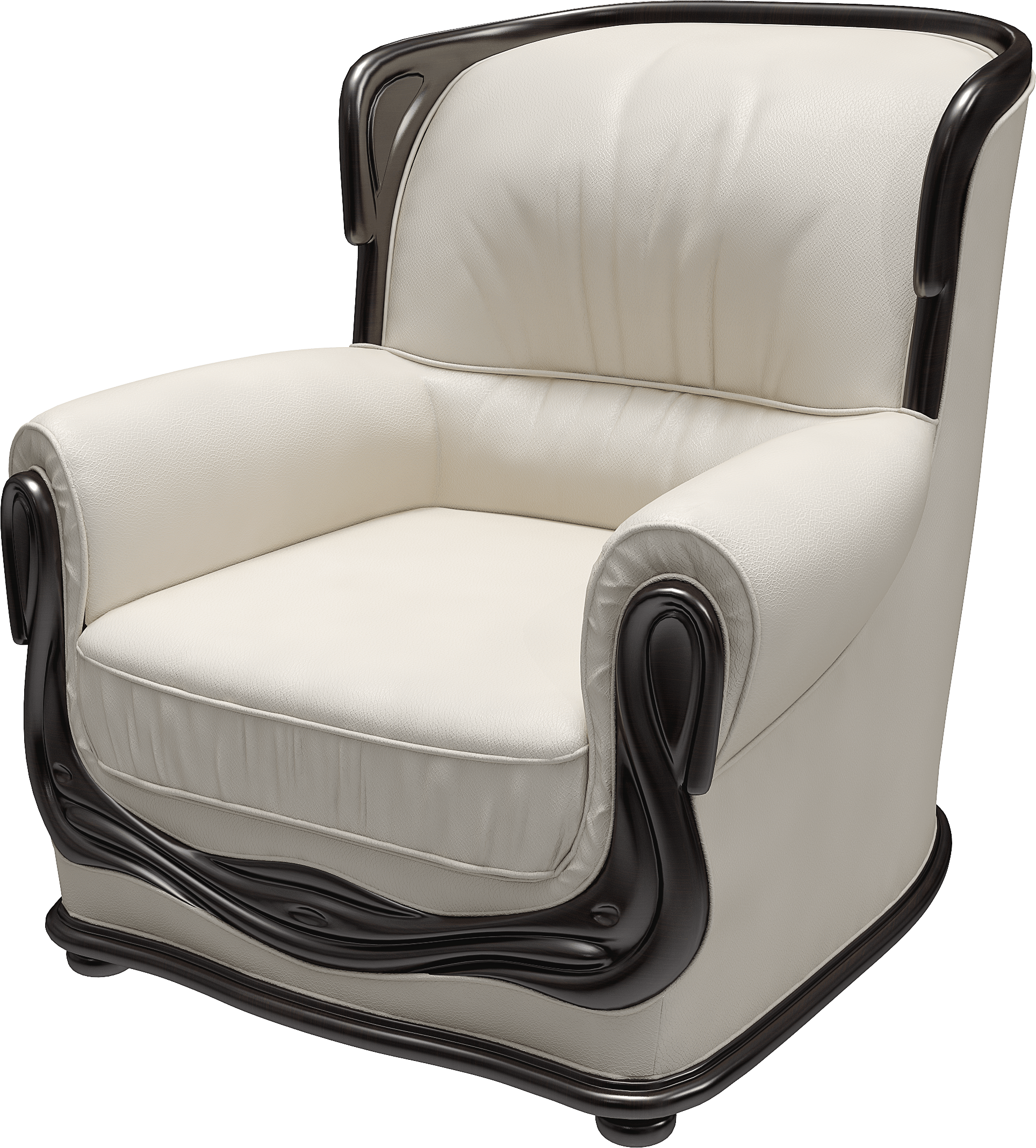 White Armchair Transparent PNG Image