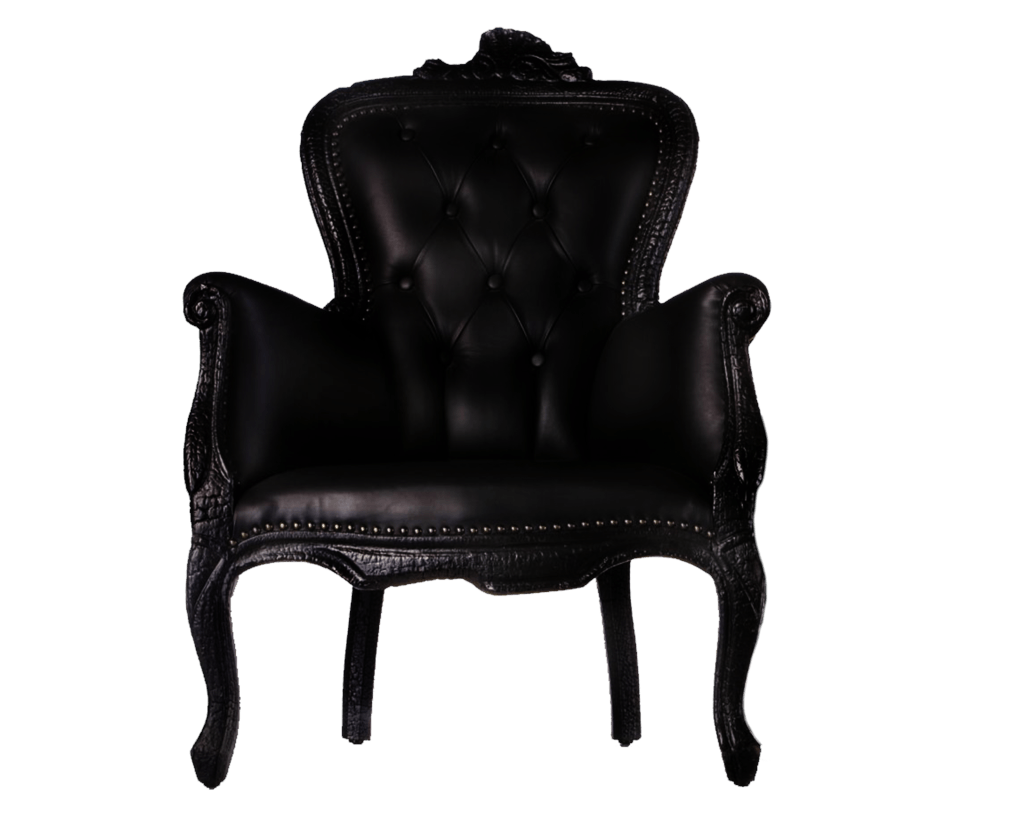 Black Armchair Transparent PNG Image