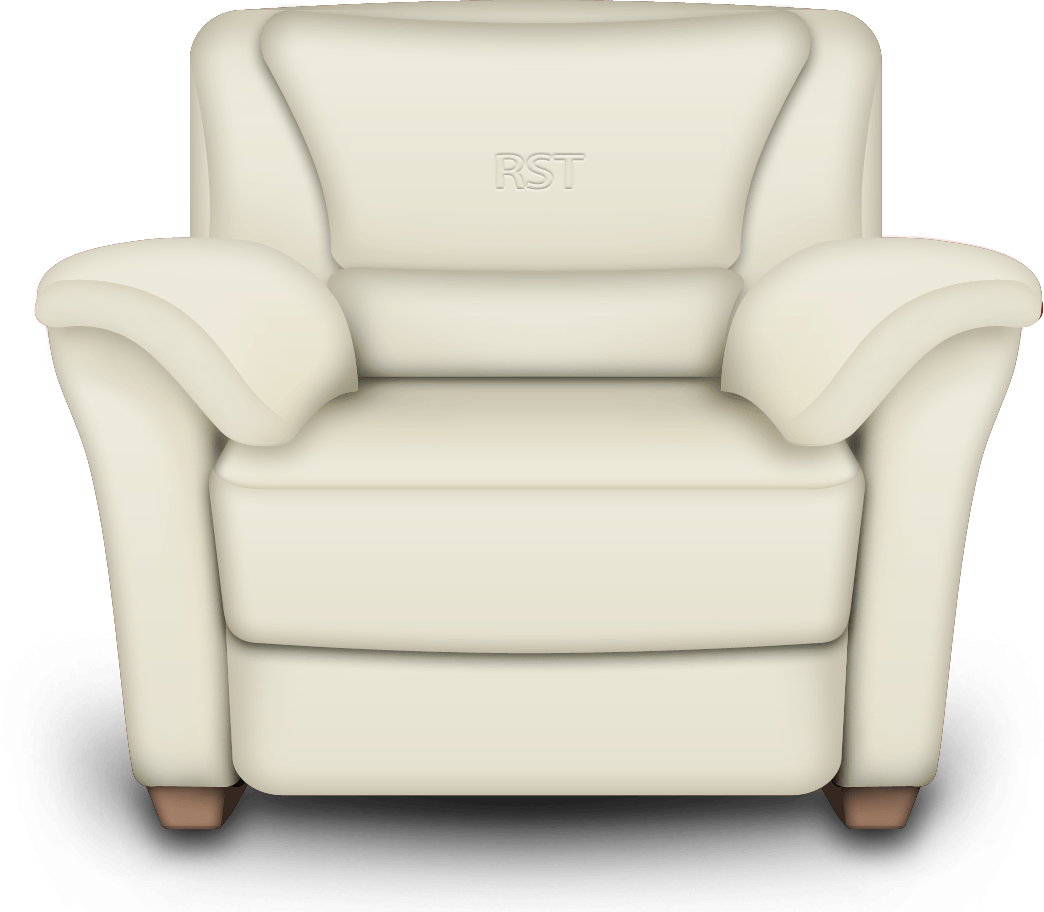White Armchair Transparent PNG Image