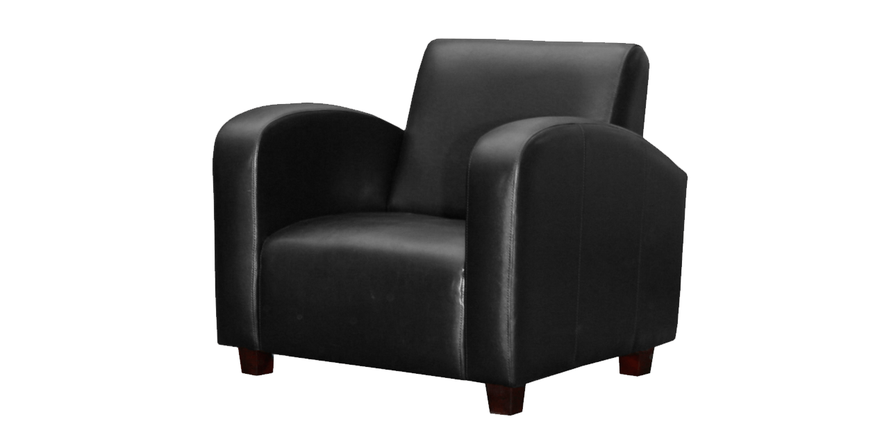 Black Armchair Transparent PNG Image
