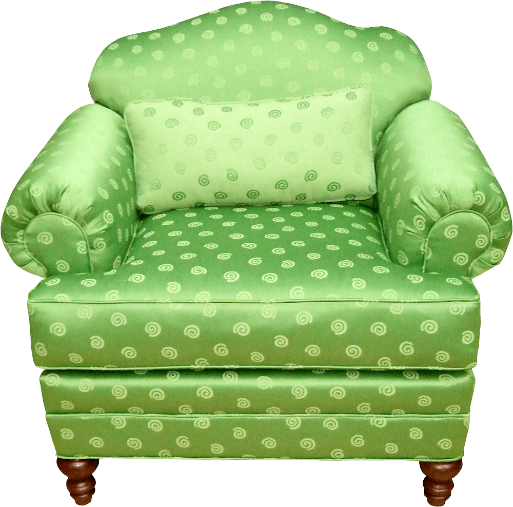 Green Armchair Transparent PNG Image