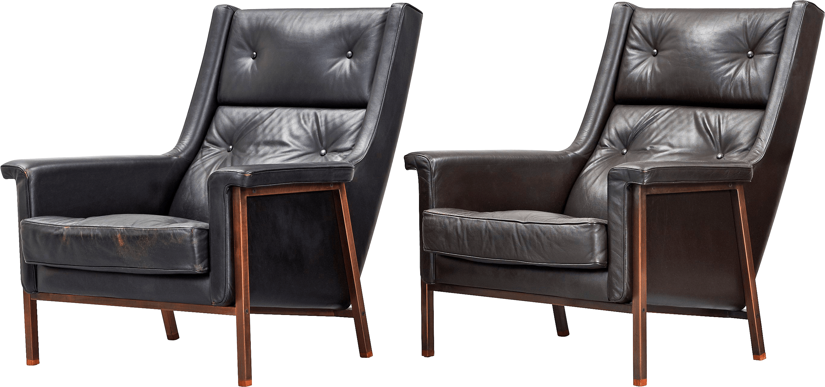 Black Armchairs Transparent PNG Image