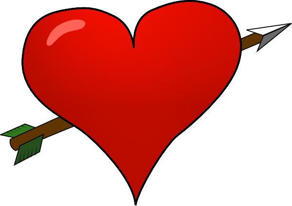Heart Arrow Red Transparent PNG Image