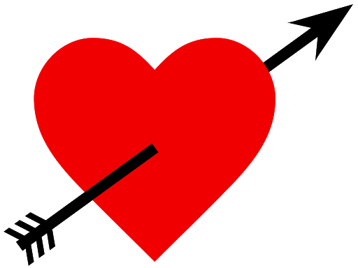 Heart Arrow Red Transparent PNG Image