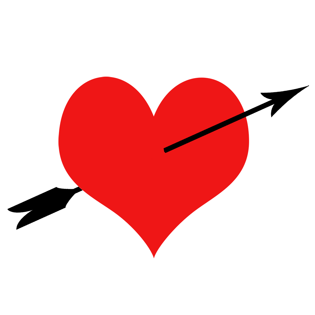 Heart Arrow Red Transparent PNG Image