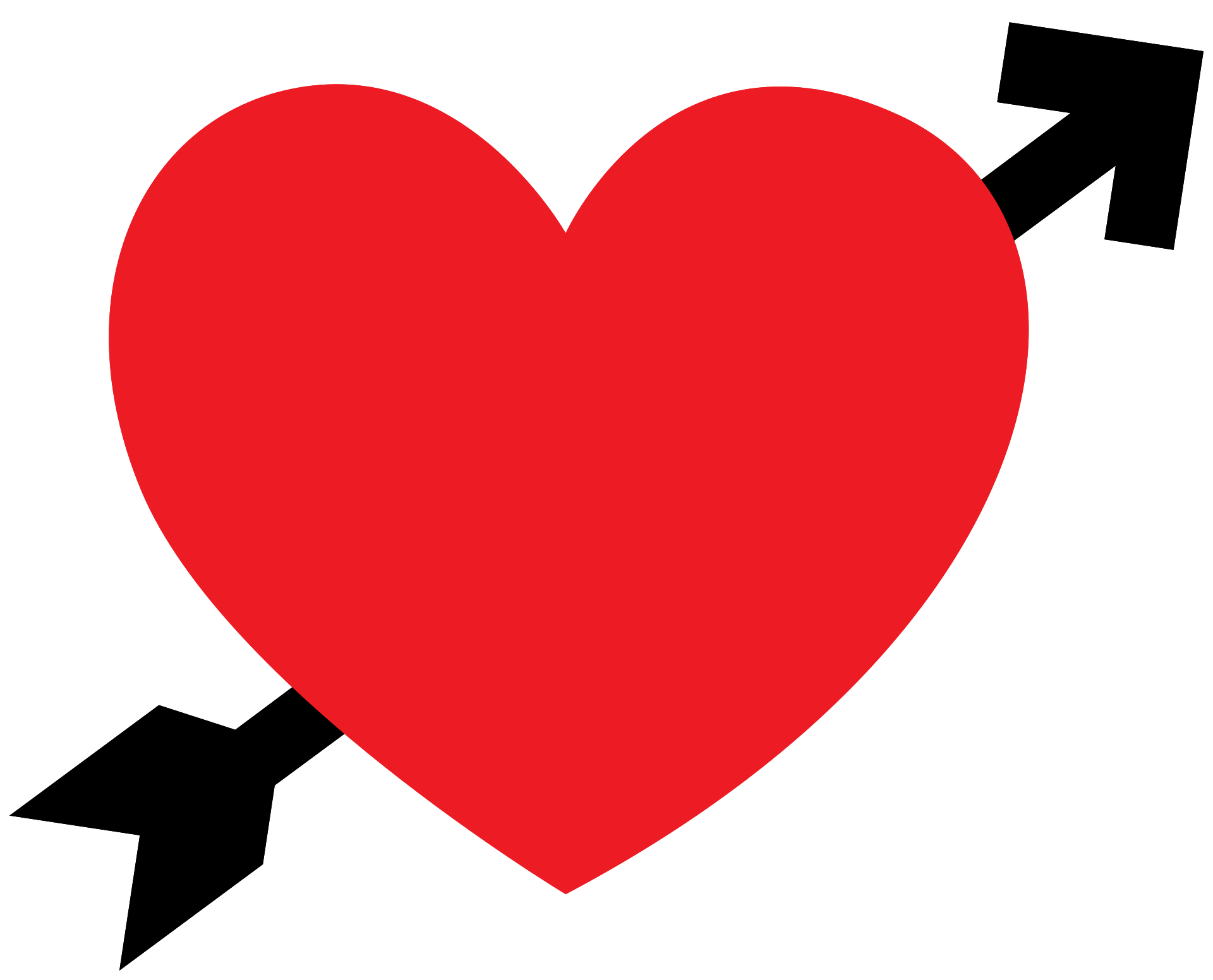 Heart Arrow Red File Transparent PNG Image