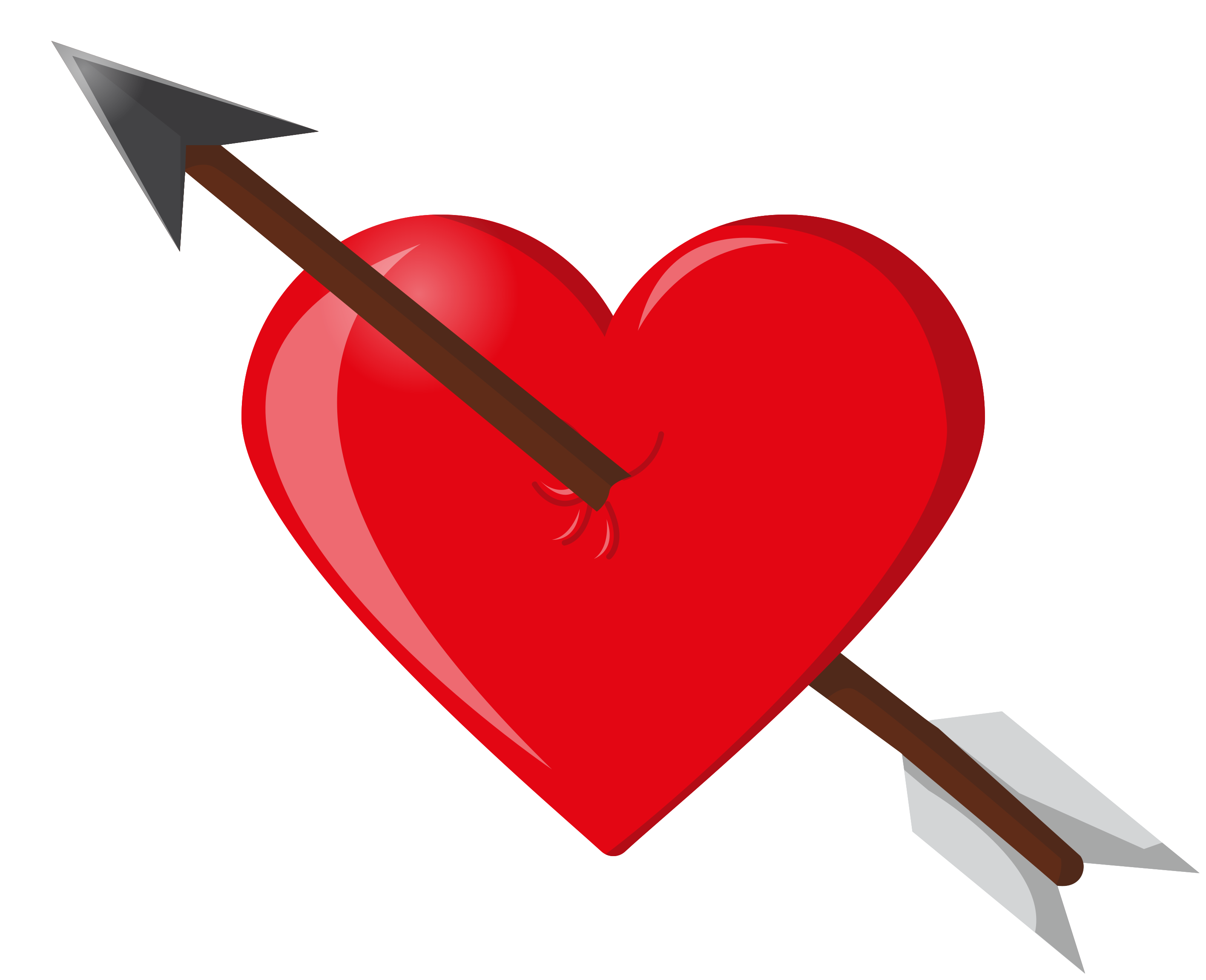 Heart Arrow Red Transparent PNG Image