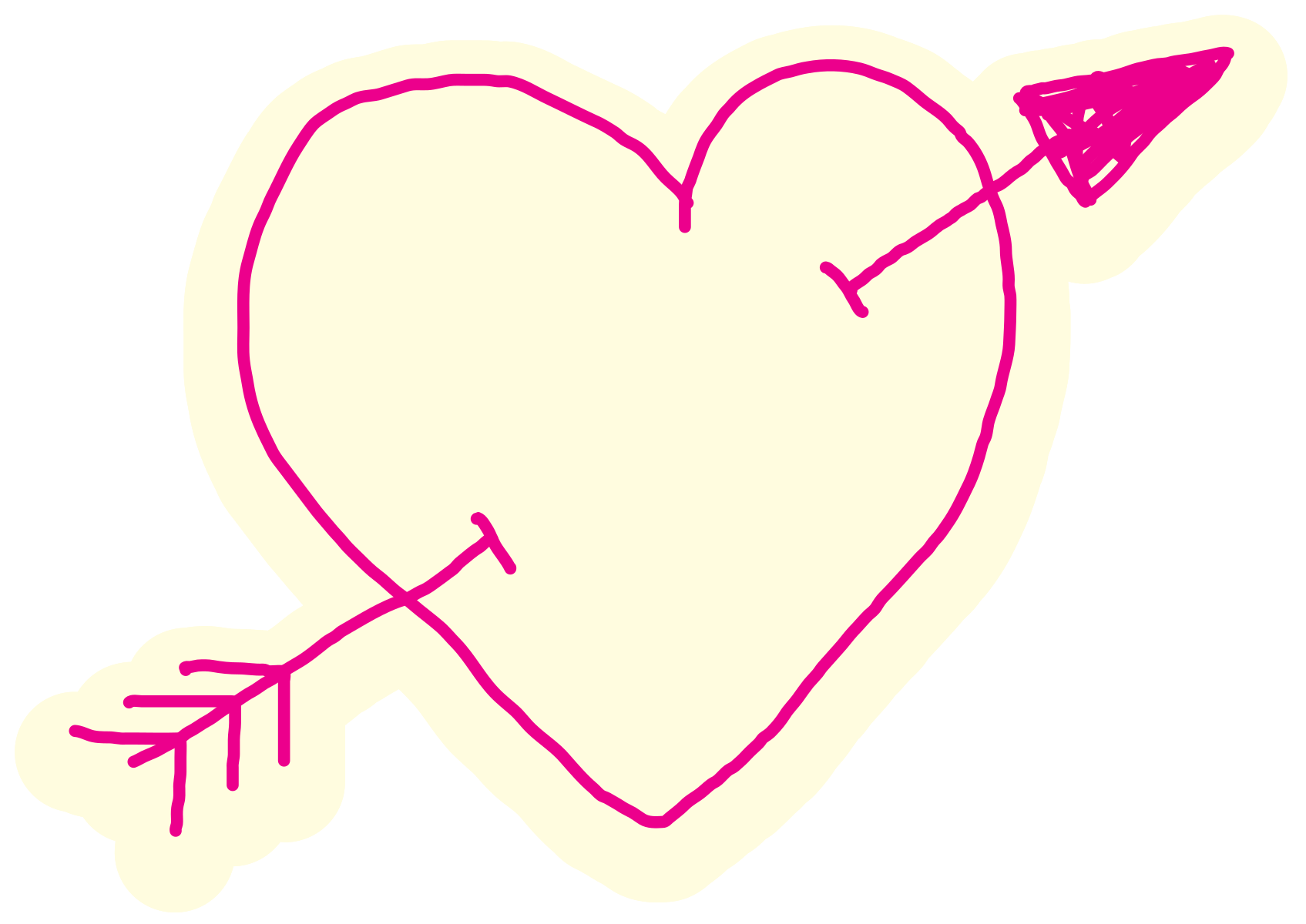 Heart Arrow Valentine Transparent PNG Image