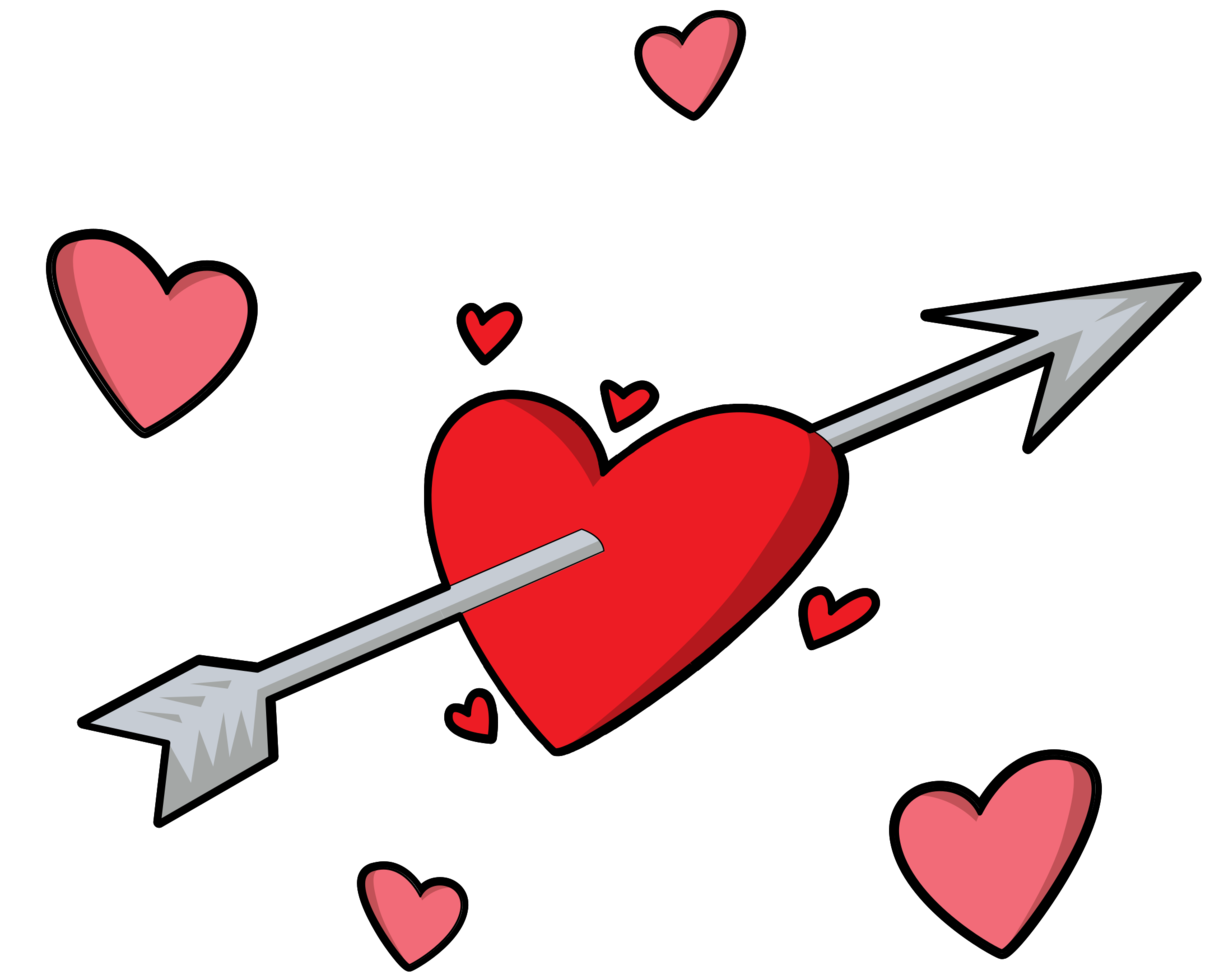 Heart Arrow Valentine Transparent PNG Image