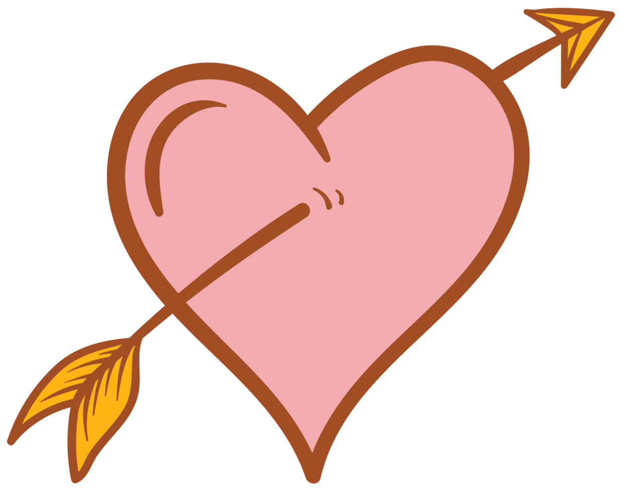 Heart Arrow Valentine Transparent PNG Image
