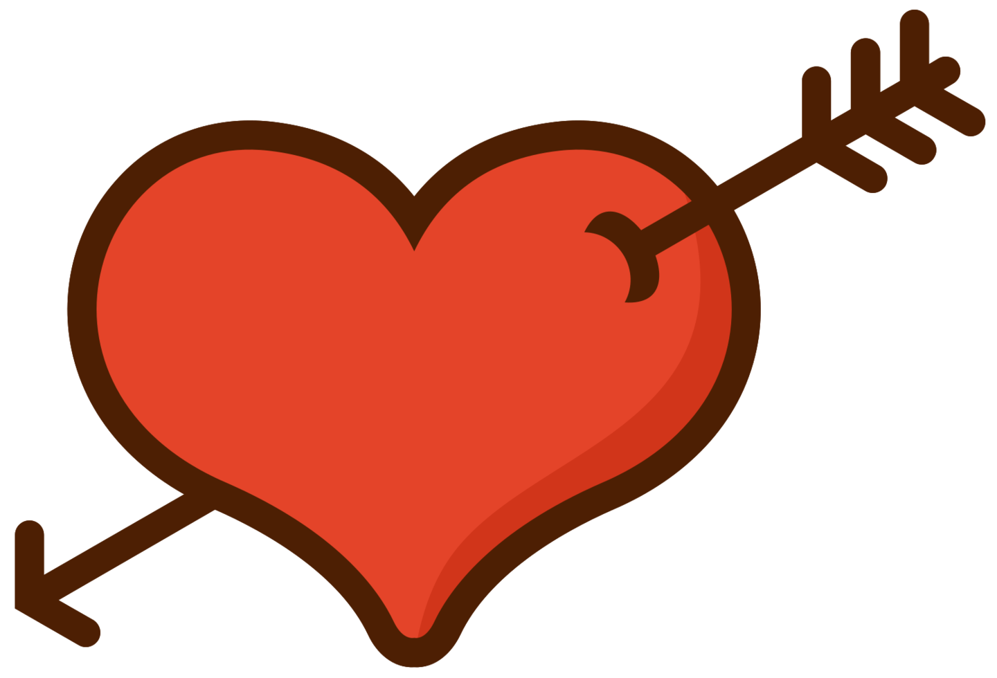 Heart Arrow Valentine Transparent PNG Image