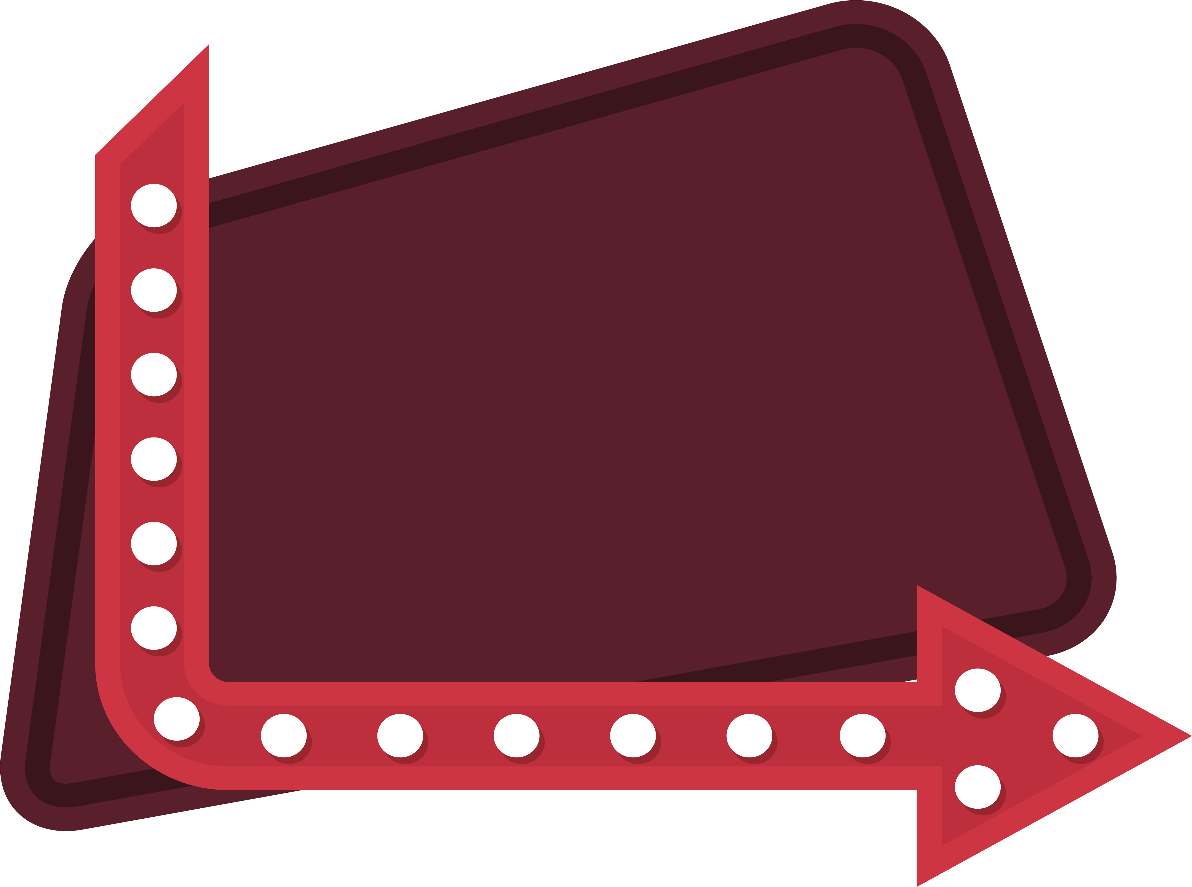 Rectangle Right Angle Red Arrow Transparent PNG Image