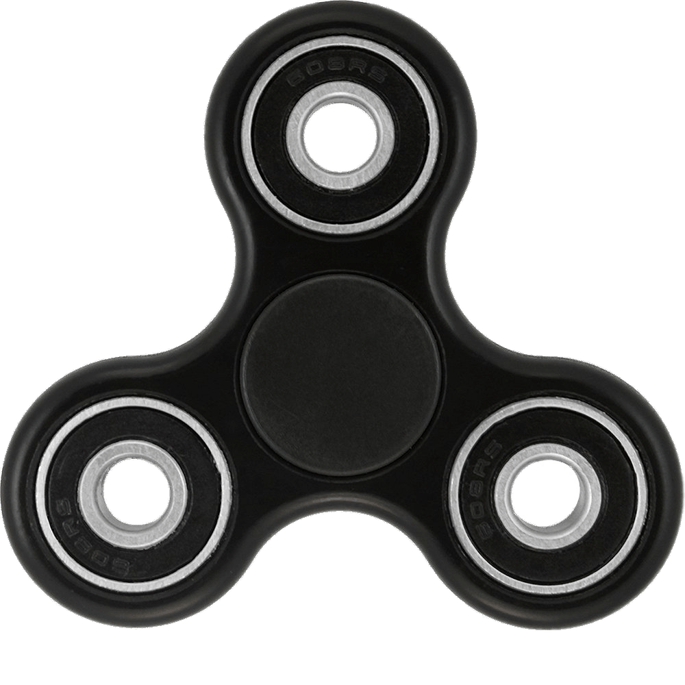 Black Fidget Spinner Transparent PNG Image