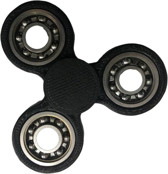 Black Fidget Spinner Transparent PNG Image