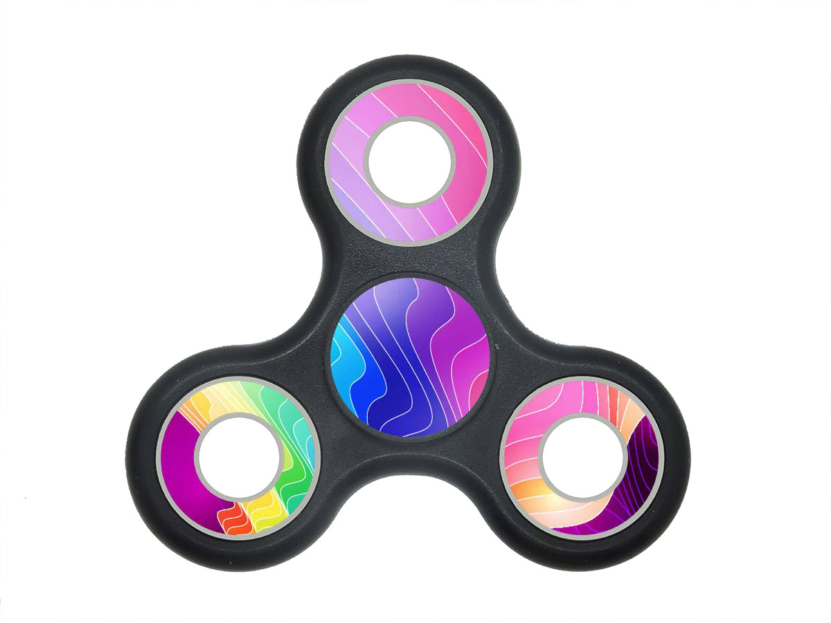Rainbow Fidget Spinner Transparent PNG Image