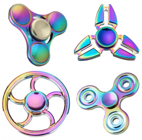 Rainbow Fidget Spinner Transparent PNG Image
