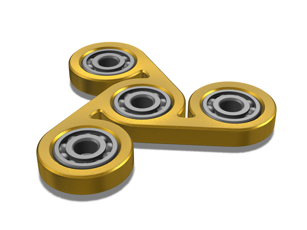Gold Fidget Spinner Transparent PNG Image