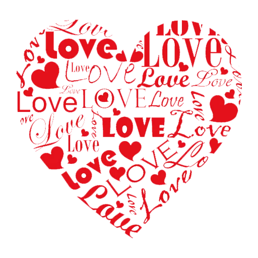 Heart Love I Word You Transparent PNG Image