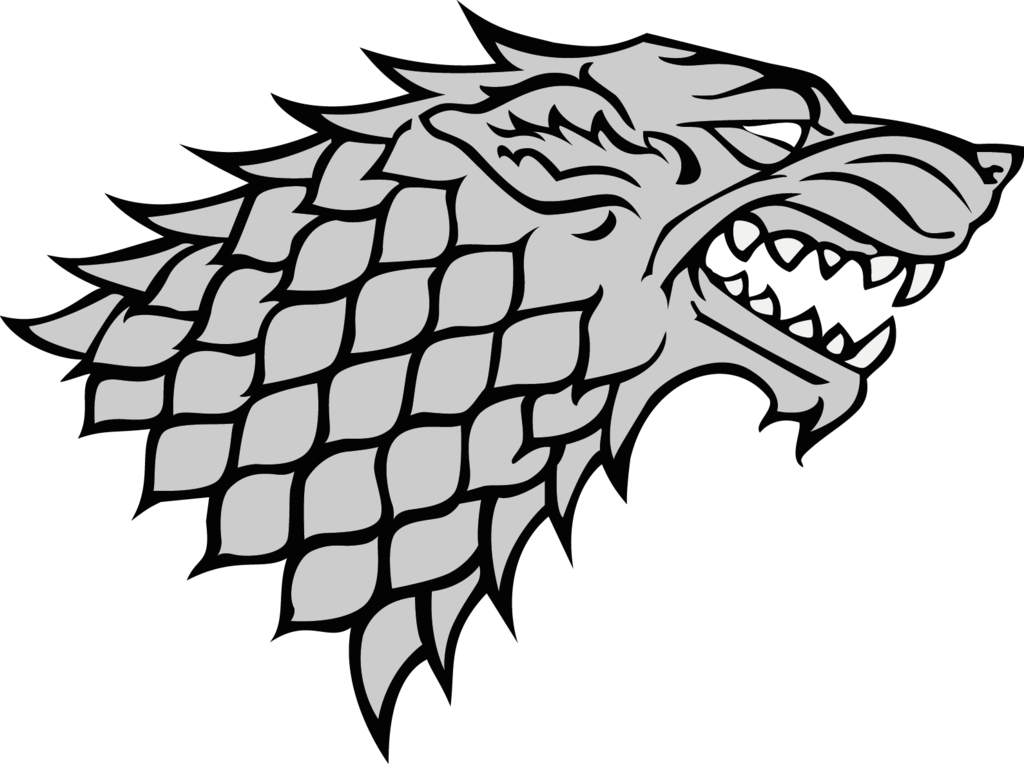 Art Eddard Stark Wolf Dire Monochrome graphy Transparent PNG Image