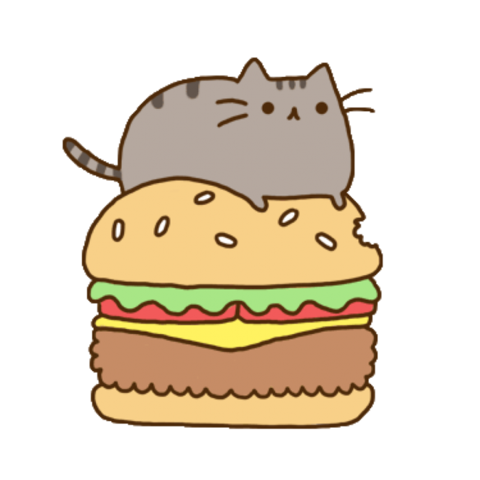 Cheeseburger Pusheen Hamburger Sandwich Transparent PNG Image