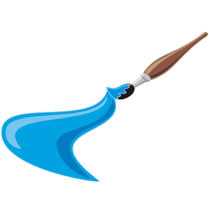 Blue Art Brush File Transparent PNG Image