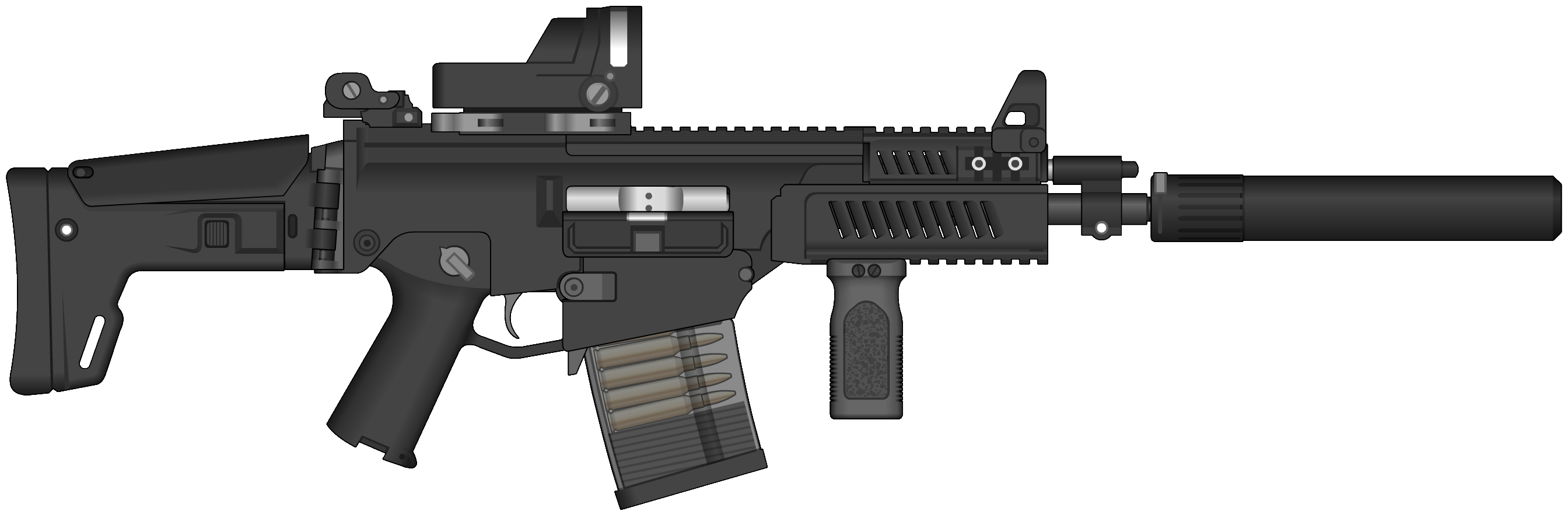 Assault Rifle Transparent PNG Image