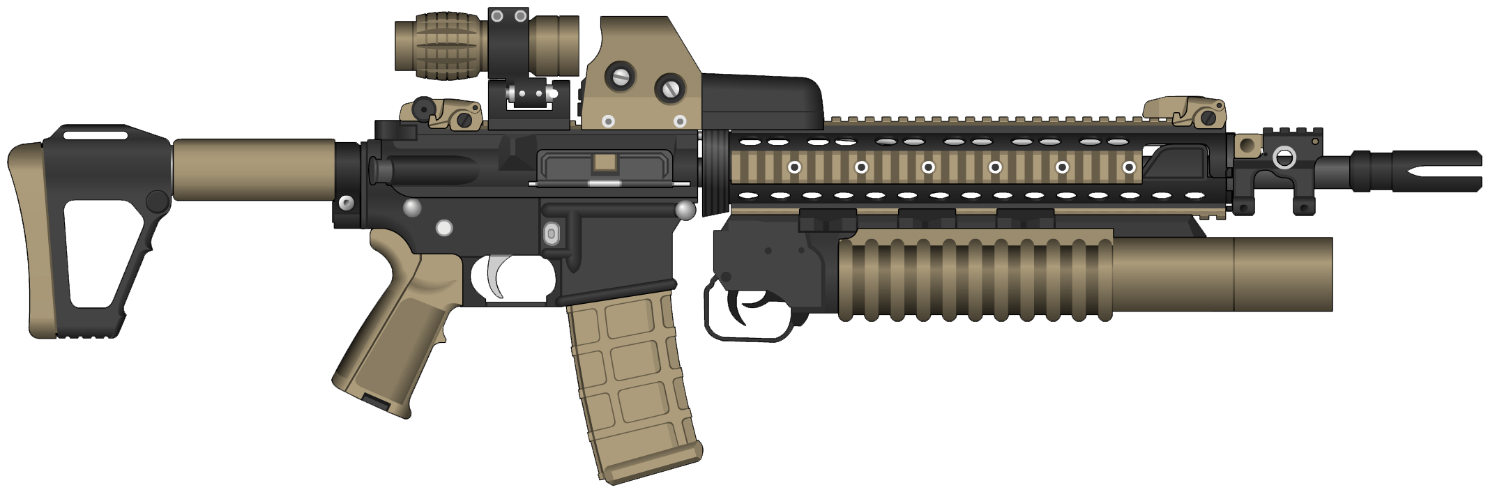 Assault Rifle Transparent PNG Image