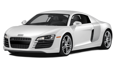 White Audi R8 Transparent PNG Image