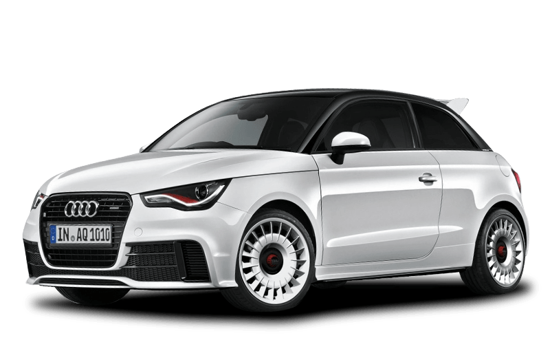 White Audi A1 Car Transparent PNG Image
