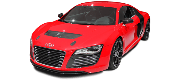 Red R8 Audi Car Transparent PNG Image