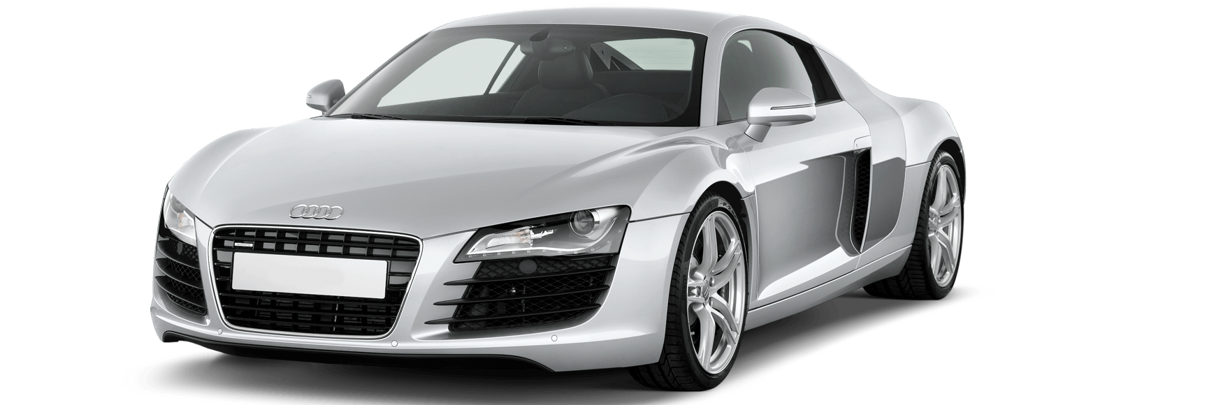 White Audi R8 Transparent PNG Image