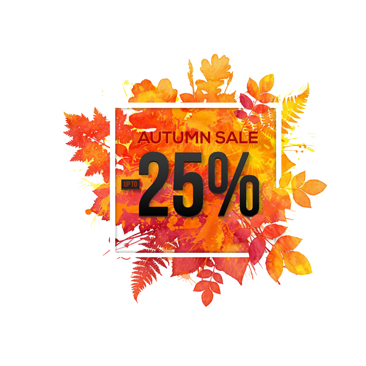 Colored Poster Leaves Sales Royalty- Autumn Transparent PNG Image