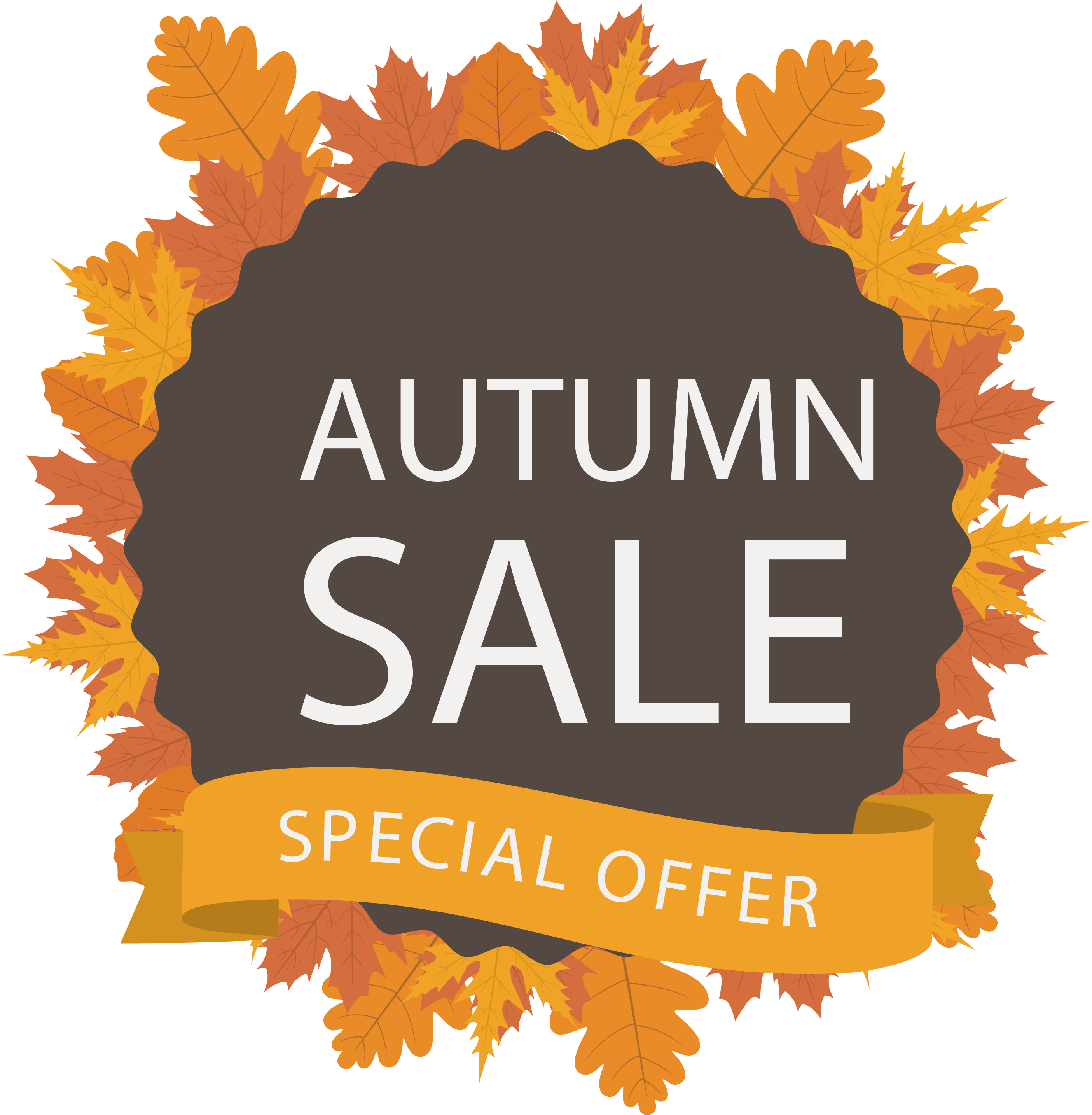 Box graphy Illustration Autumn In Leaves Heading Transparent PNG Image