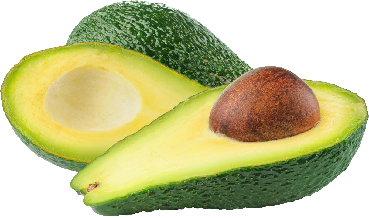 Pic Avocado Half Transparent PNG Image