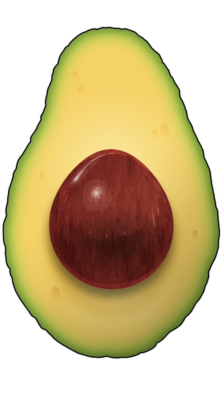 Vector Avocado Transparent PNG Image